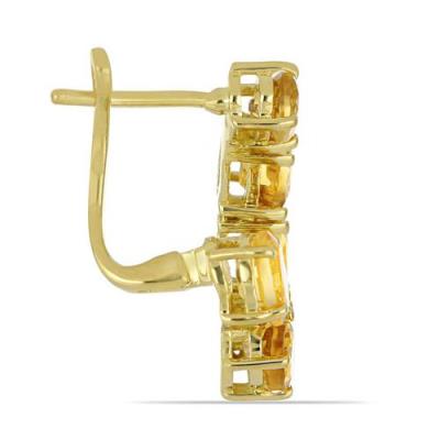 BUY 925 STERLING SILVER NATURAL CITRINE GEMSTONE EARRINGS 